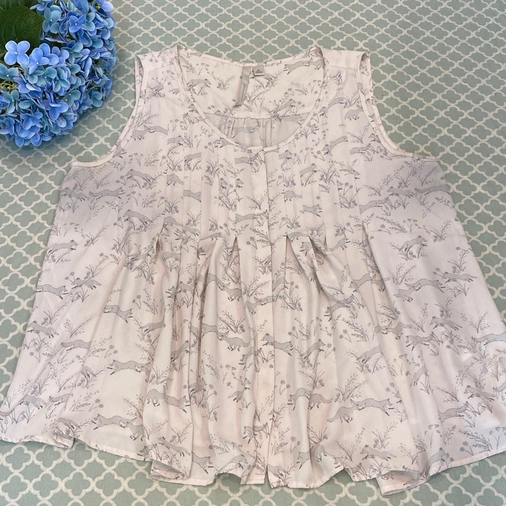 LC Lauren Conrad Playing Foxes Tank Blouse XL